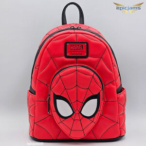 Loungefly Marvel Spider-Man Quilted Mask Mini Backpack